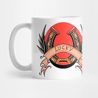 lucky horseshoe tattoo Mug